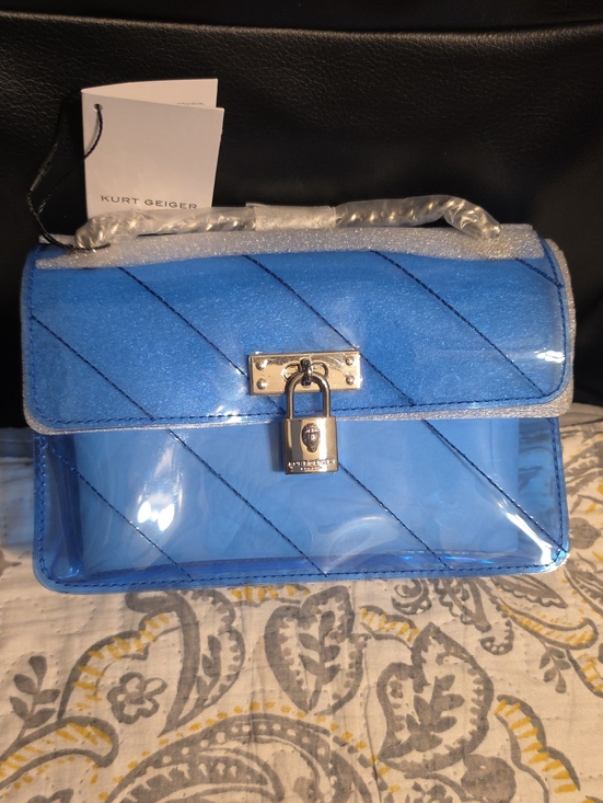Kurt Geiger Handbags - Kurt Geiger Blue Clear Jelly Bag